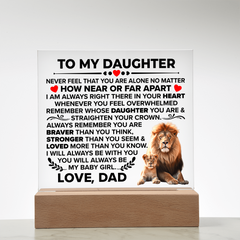 To My Daughter Braver – Acrylic Square