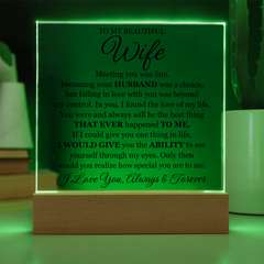 To My Beautiful Wife (Printed) – Acrylic Square